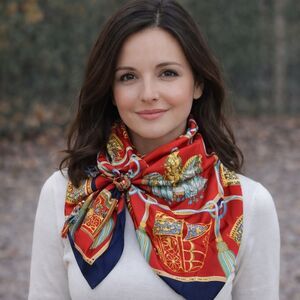 Authentic Les Muserolles HERMÈS© Carre Large Silk Scarf